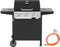 Gasgrill mit 3 Brennern, Kochplatte und Zubehör - für Camping und Garten, 9 kW, Schwarz