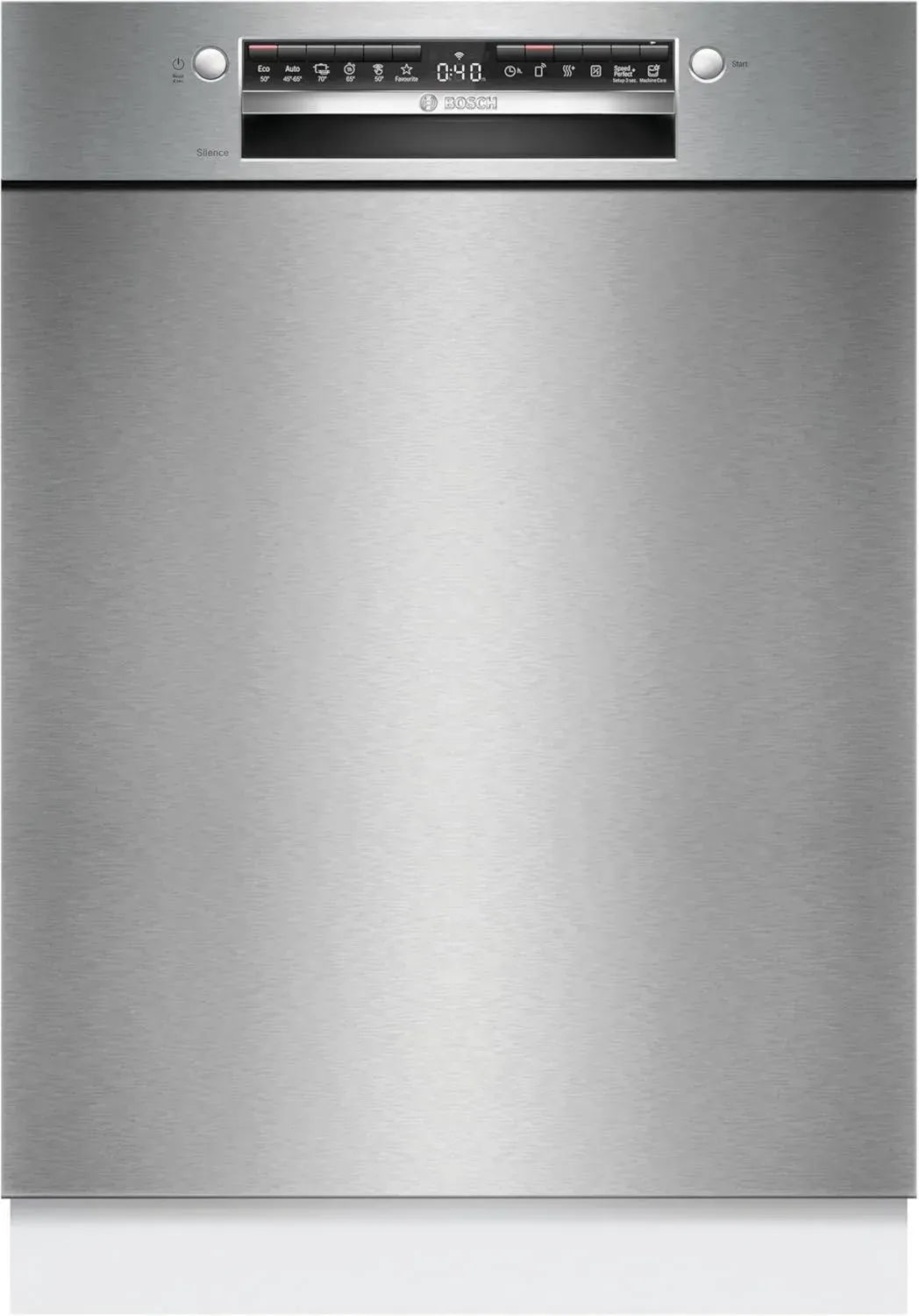 Bosch SMU4HTS00E Serie 4 Unterbau-Geschirrspüler 60 cm, Leise Betrieb, Besteckkorb, Extra Trocken, VarioFlex Körbe, Rackmatic, Home Connect, Edelstahl
